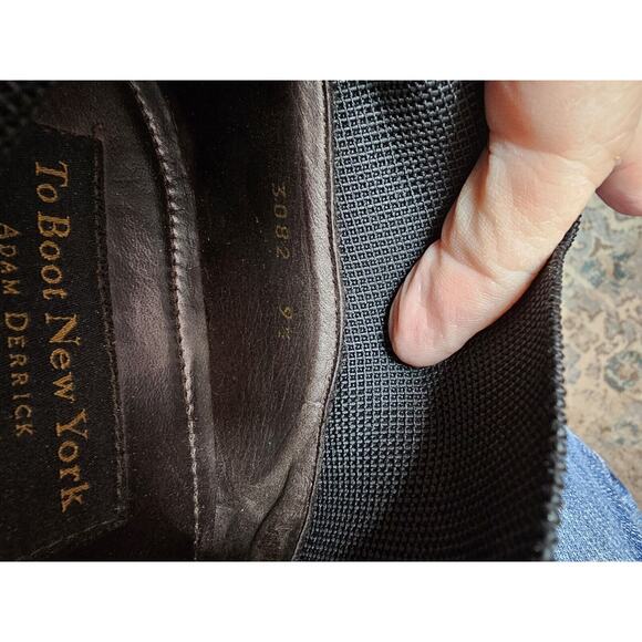 To Boot New York Adam Derrick‎ Black Leather Low Chelsea Boots Italy Mens 9.5 main image 4